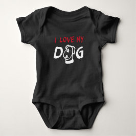 Body I Love My Dog with dog illustration