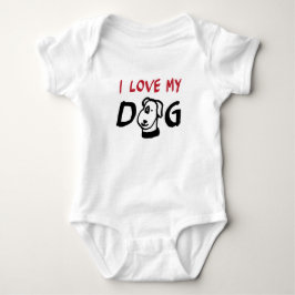 Body I Love My Dog with dog illustration