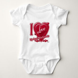 Body I Love My Great Grand-parents rouge - coeur