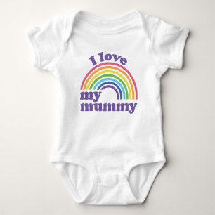 Body I Love My Mummy - mignon arc-en-ciel
