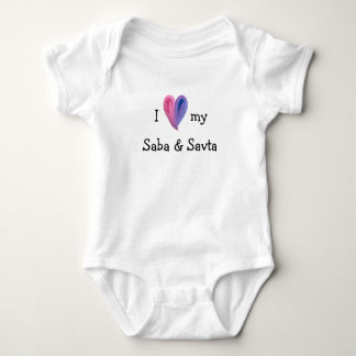 Body I Love My Saba and Savta Baby Bodysuit