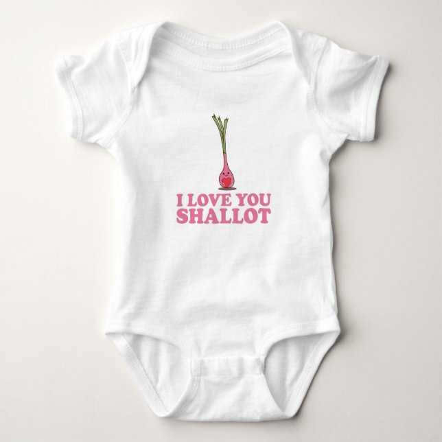 Body I Love You Shallot - Cute Kawaii Valentine Pun (Devant)