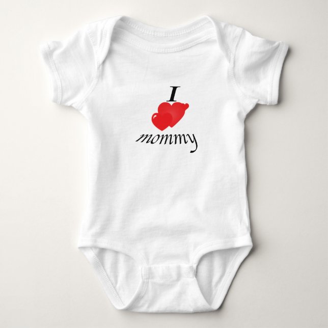 Body 'I ❤️ maman' Design pour la tenue de votre petit (Devant)