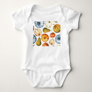 Body Illustration citrouille : Motif d'aquarelle transp