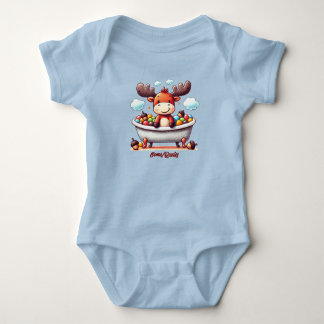 Body Illustration de dessin animé d'un bébé orignal mig