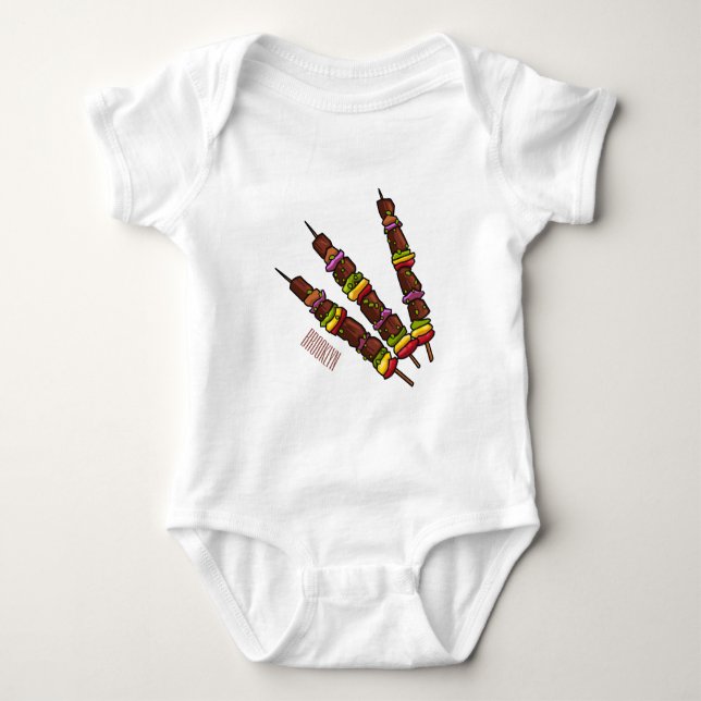 Body Illustration de dessin animé Kebab ou kabob (Devant)