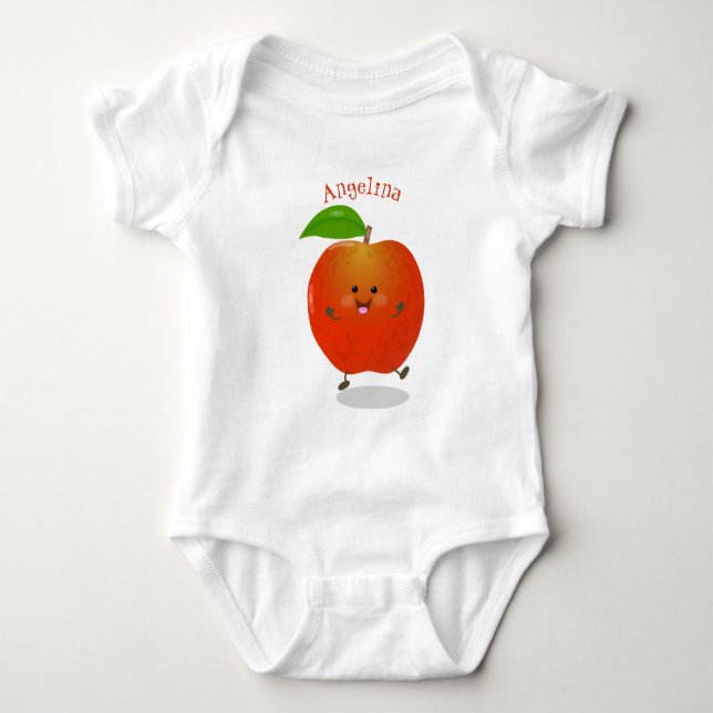 Body Illustration de dessin animé sur la pomme de danse (Devant)