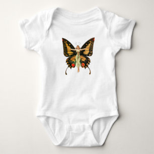 Body Illustration de femme volant papillon flapper