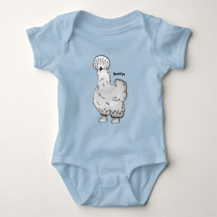 Body Illustration de la caricature du poulet Silkie 