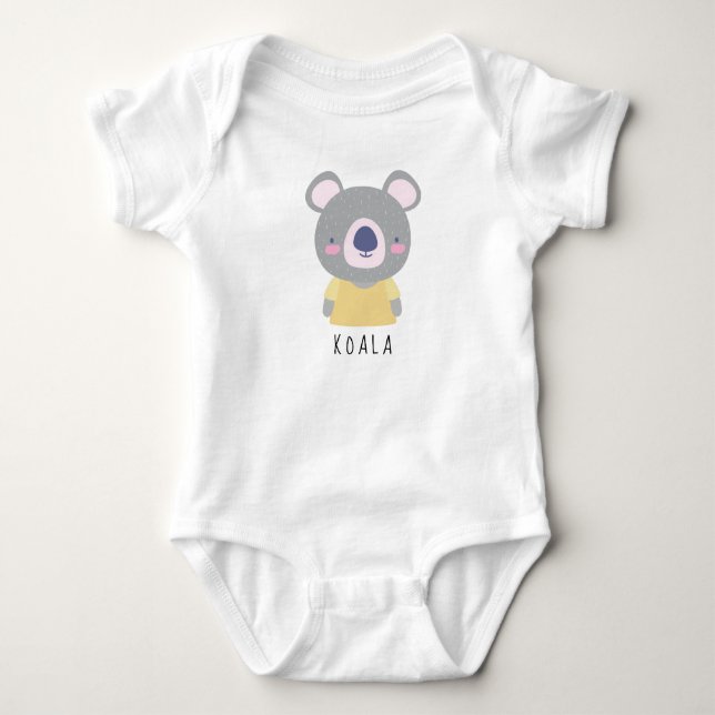 Body Illustration de l'ours Cute Koala - Nom personnali (Devant)
