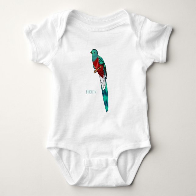 Body Illustration d'oiseau de quetzal resplendissant (Devant)