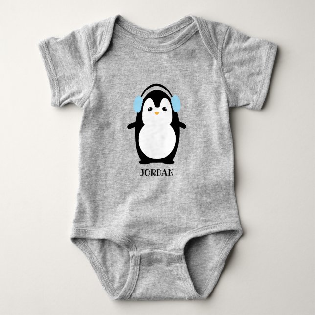 Body Illustration du bébé personnalisé Kawaii Penguin (Devant)