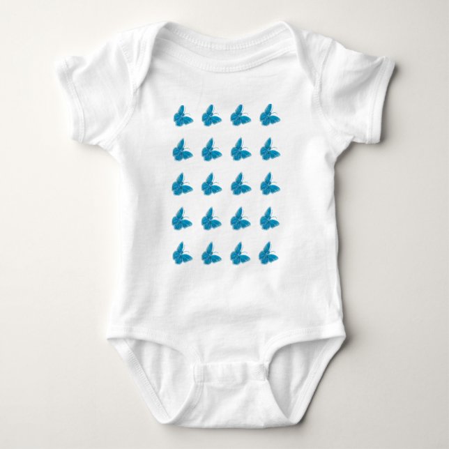 Body Illustration du Motif de papillon bleu jouant (Devant)