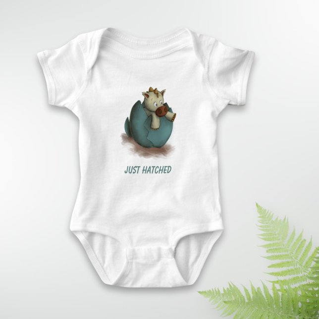 Body Illustration du nouveau-né de mignon bébé Dragon (Just hatched gender neutral dinosaur baby bodysuit)