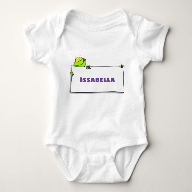 Body Illustration du panneau de grenouille verte mignon (Devant)