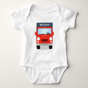 Body Illustration d'un camion kawaii rouge mou