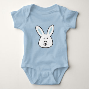 Body Illustration Pastel Blue Cute Bunny de Pâques