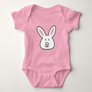 Body Illustration Pastel Pink Cute Bunny Pâques