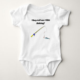 Body Ils Me Disent Que J'Aime Pêcher Baby Bodysuit