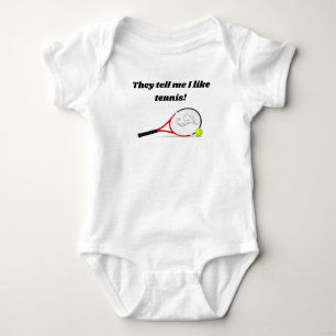 Body Ils Me Disent Que J'Aime Tennis Baby Bodysuit