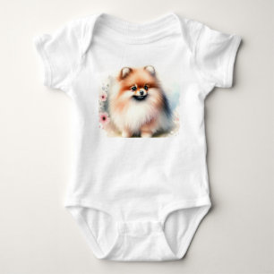 Body Image d'aquarelle mignonne Pomeranian