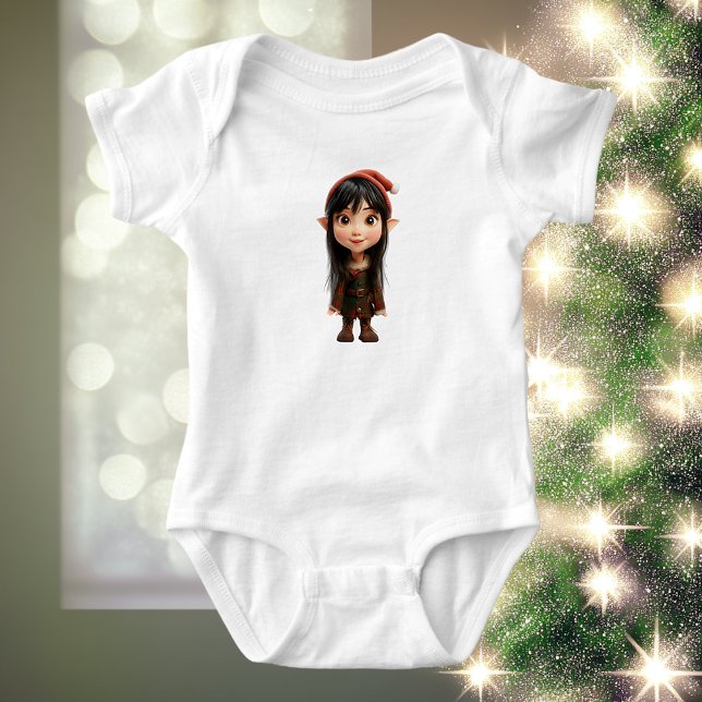 Body Impish Girl Christmas Elf Baby Bodysuit (Créateur téléchargé)