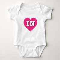 Indiana Hot Pink Heart - I love IN