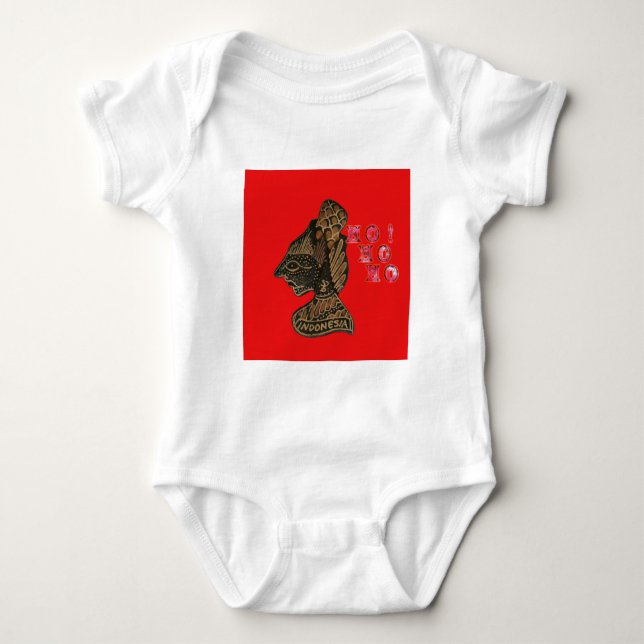 Body Indonesi Shadow Puppet Hohoho Design sur toile rou (Devant)