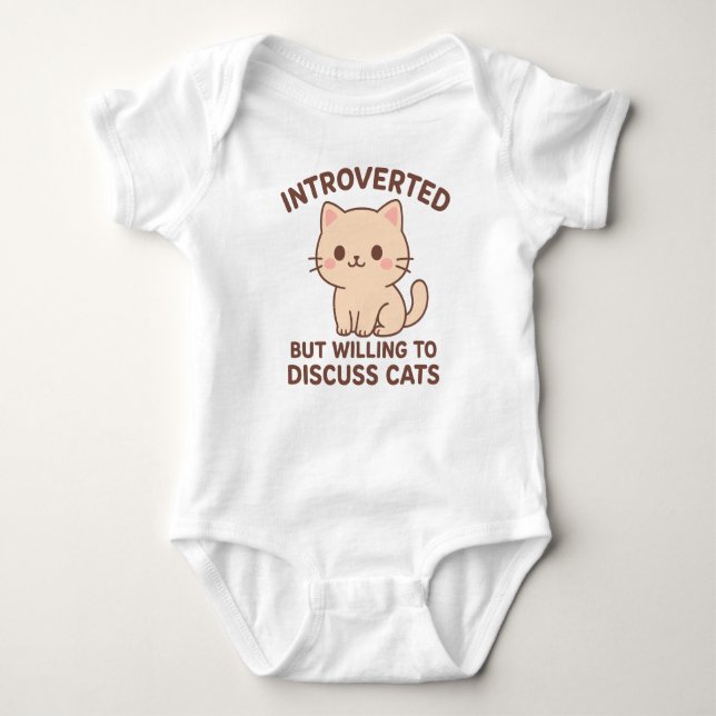 Body  Introvert But Discuss Cats Baby One-Pieces (Devant)