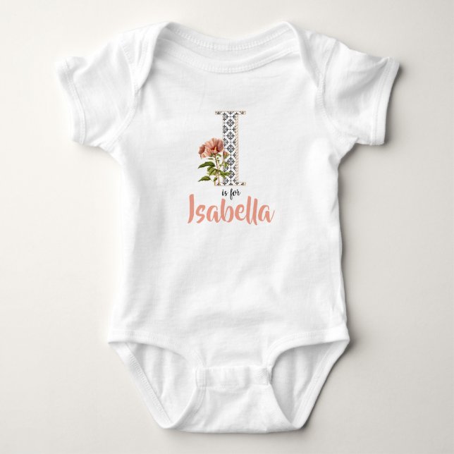 Body Isabella Nom Reveal Floral Lettre Girl Whimsical (Devant)