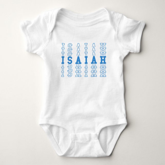 Body Isaiah Blue Nom de la répétition personnalisée (Devant)