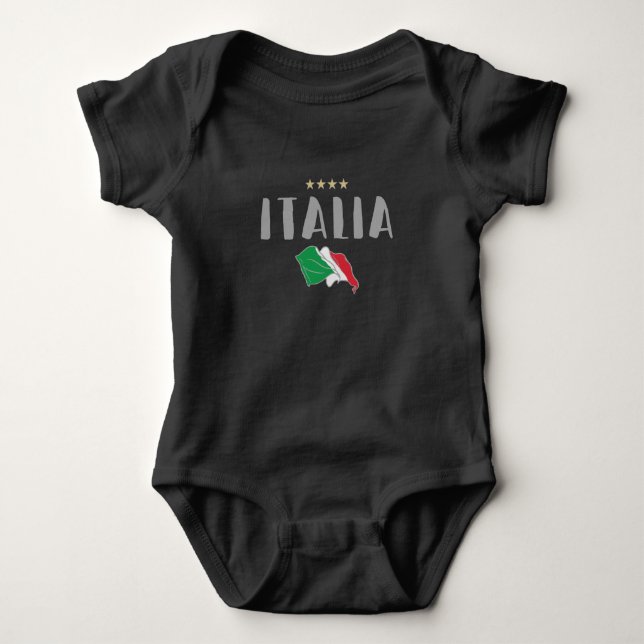 Body Italie Football Fan Shirt Drapeau (Devant)