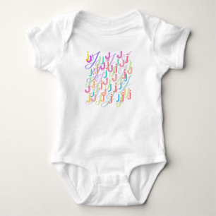 Body "J" Bébé avec Confettis Lettres