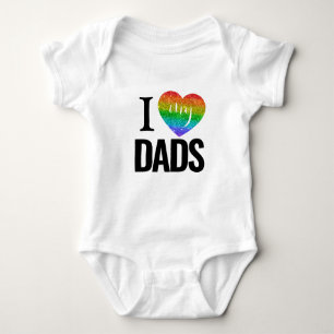 Body J'adore mes papas   Rainbow Heart Pride Fête des p