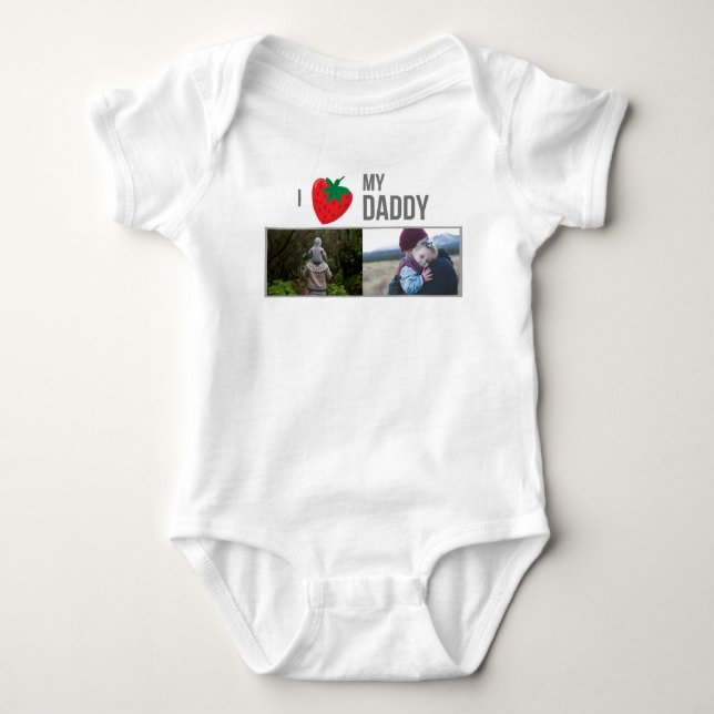 BODY J'ADORE MES VÊTEMENTS BÉBÉS DORÉS PHOTO PERSONNALI (Devant)