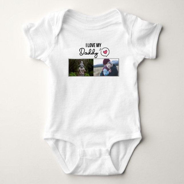 BODY J'ADORE MES VÊTEMENTS BÉBÉS DORÉS PHOTO PERSONNALI (Devant)