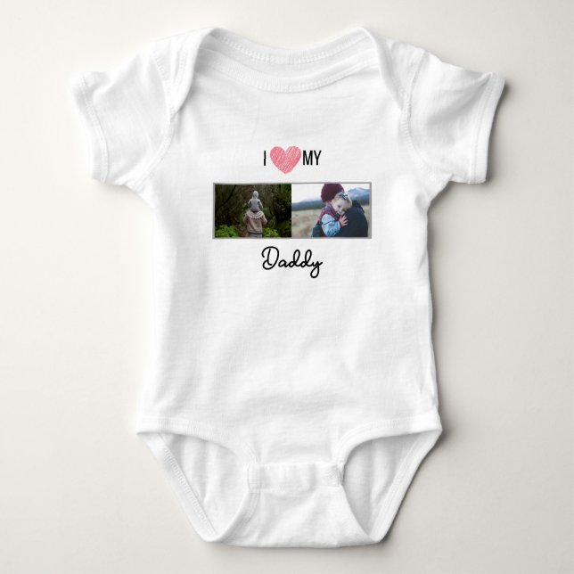 BODY J'ADORE MES VÊTEMENTS BÉBÉS DORÉS PHOTO PERSONNALI (Devant)