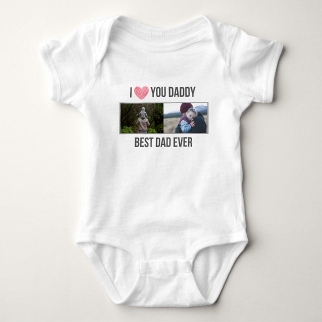 BODY J'ADORE MES VÊTEMENTS BÉBÉS DORÉS PHOTO PERSONNALI (Devant)