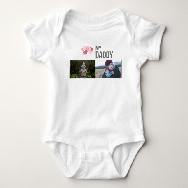 BODY J'ADORE MES VÊTEMENTS BÉBÉS DORÉS PHOTO PERSONNALI (Devant)