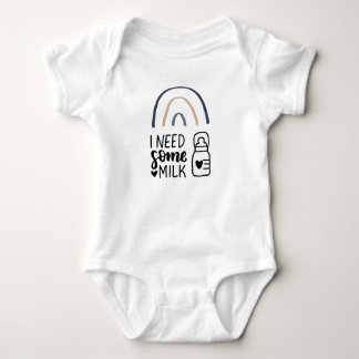 Body "J'ai besoin de lait"Body bébé en coton disponible
