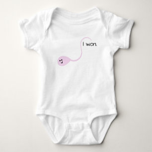 Body J'Ai Gagné Un T-shirt Bébé Rose Funny