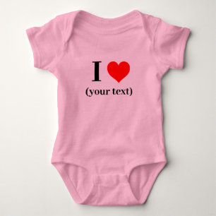 Body J'AI LE COEUR ! Bodysuit Baby Jersey - Rose- Custo