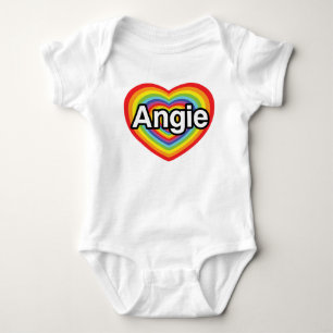 Body J'aime Angie, coeur d'arc-en-ciel
