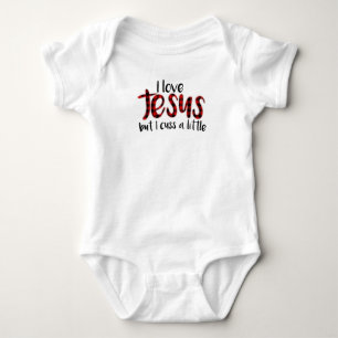 Body J'Aime Jésus Mais Je Cusse Une Petite Chemise Drôl