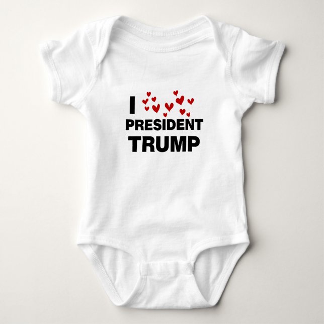 Body J'aime les coeurs du président Trump (Devant)