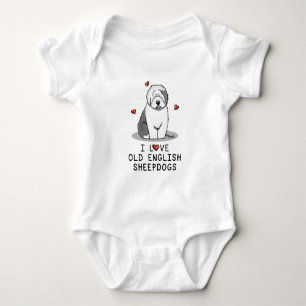 Body J'aime les vieux bergers anglais (Grey 1) mignonne