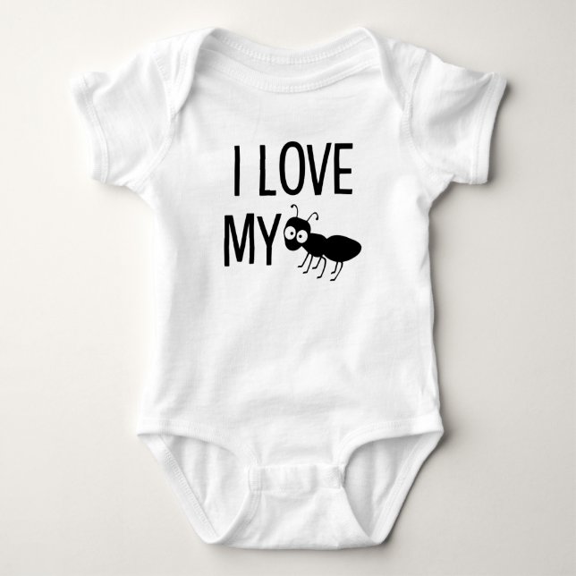 Body J'aime ma chemise drôle de bébé de tante (Devant)