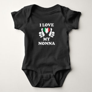 Body J'aime ma chemise italienne de bébé de grand-mam
