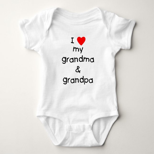 Body J'aime ma grand-maman et grand-papa (Devant)