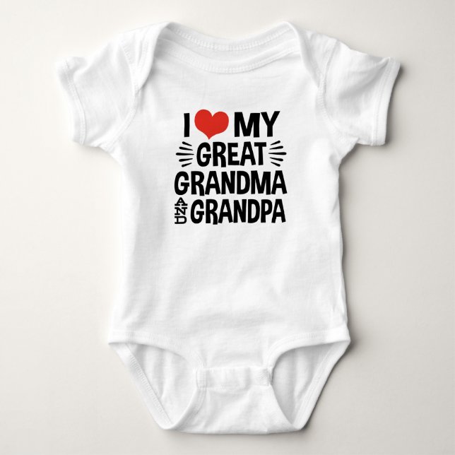 Body J'aime ma grand-mère et mon grand-père (Devant)